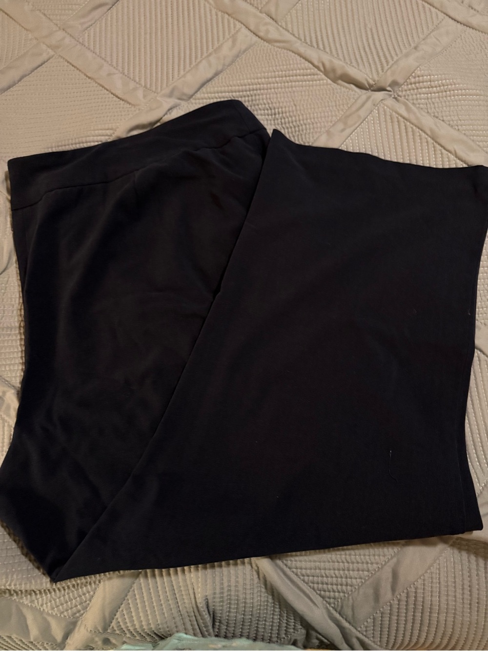 Dress Barn Black Wide-Leg Stretch Trousers